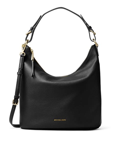 michael kors lupita hobo black|Michael Kors Michael Lupita Large Hobo In Black .